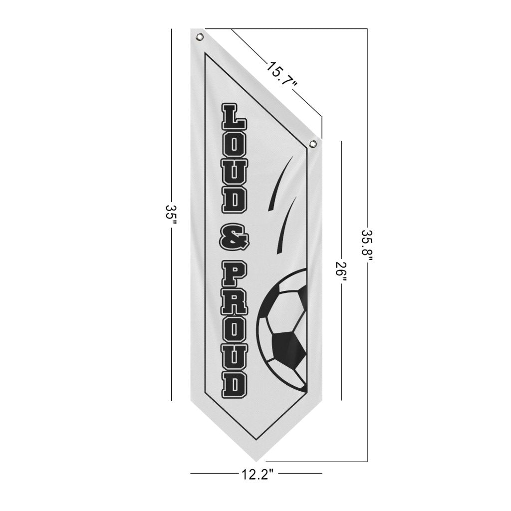 Thick Polyester Loud & Proud Wall Banner, White (Flag Only)