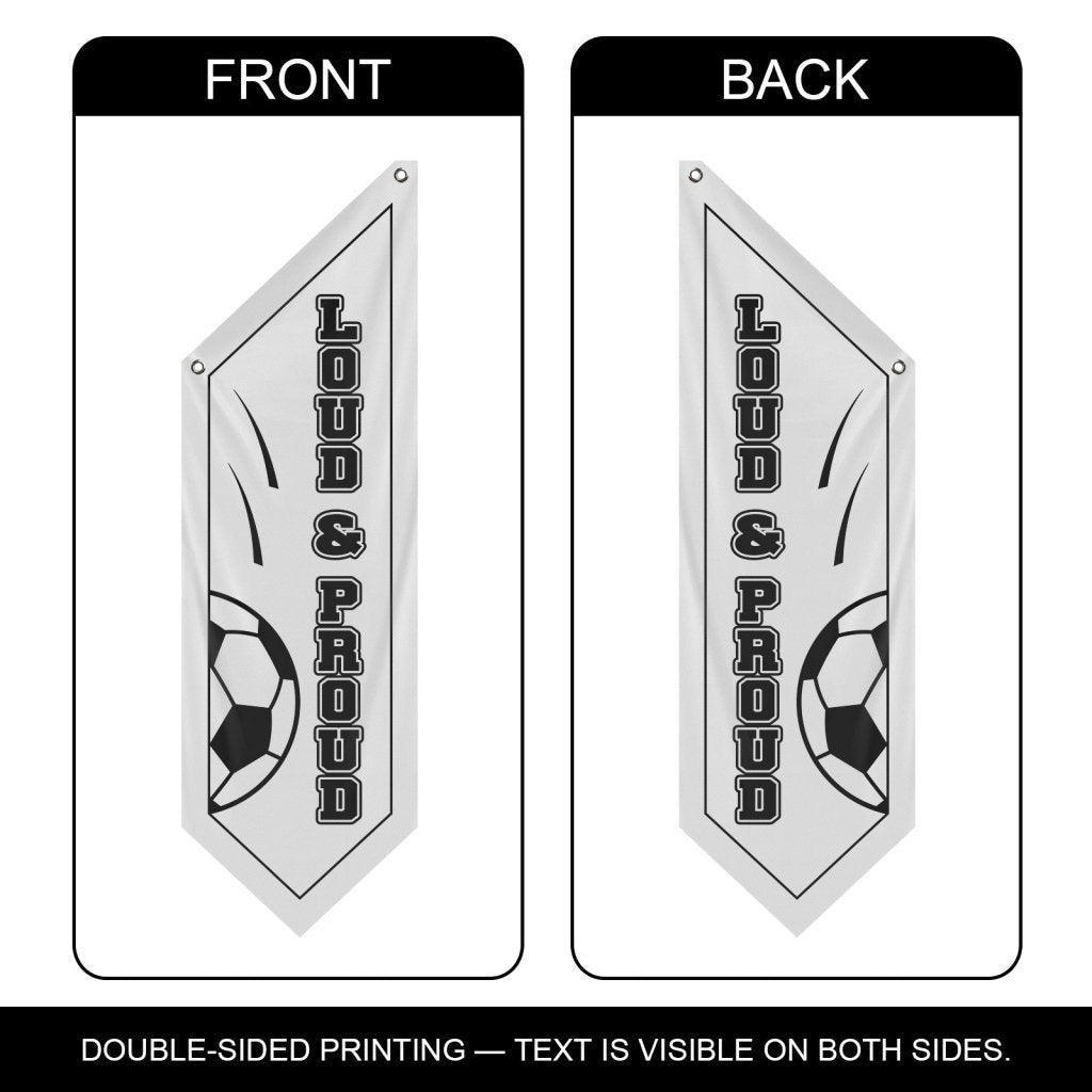 Thick Polyester Loud & Proud Wall Banner, White (Flag Only)