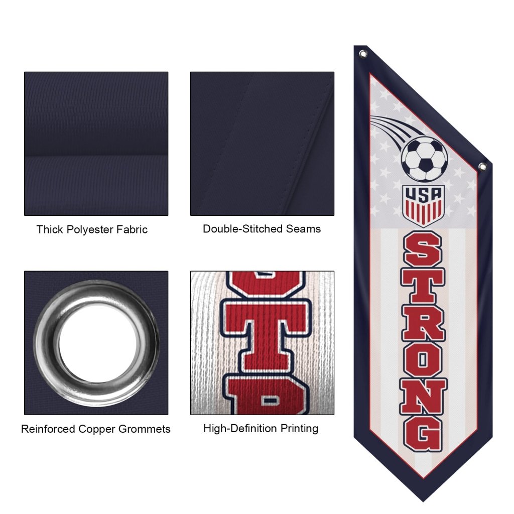 USA Strong Football Game Banner, (Flag Only)