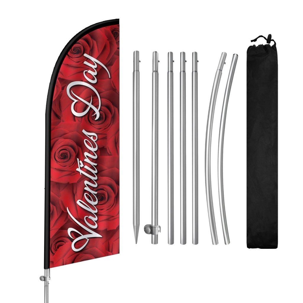 Valentine’s Day 8FT Swooper Flag Kit Aluminum Poles