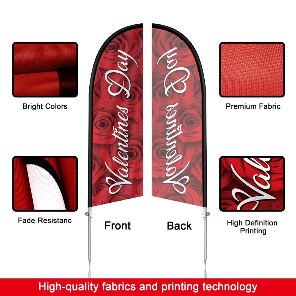 Valentine’s Day 8FT Swooper Flag Kit Aluminum Poles