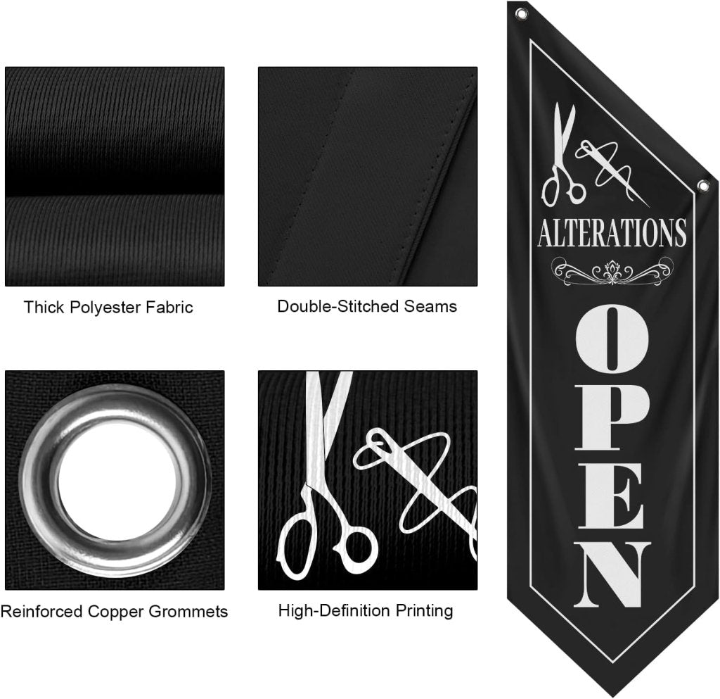 Vintage Alterations Open Flag, Double - Sided Three - ply (Flag Only)