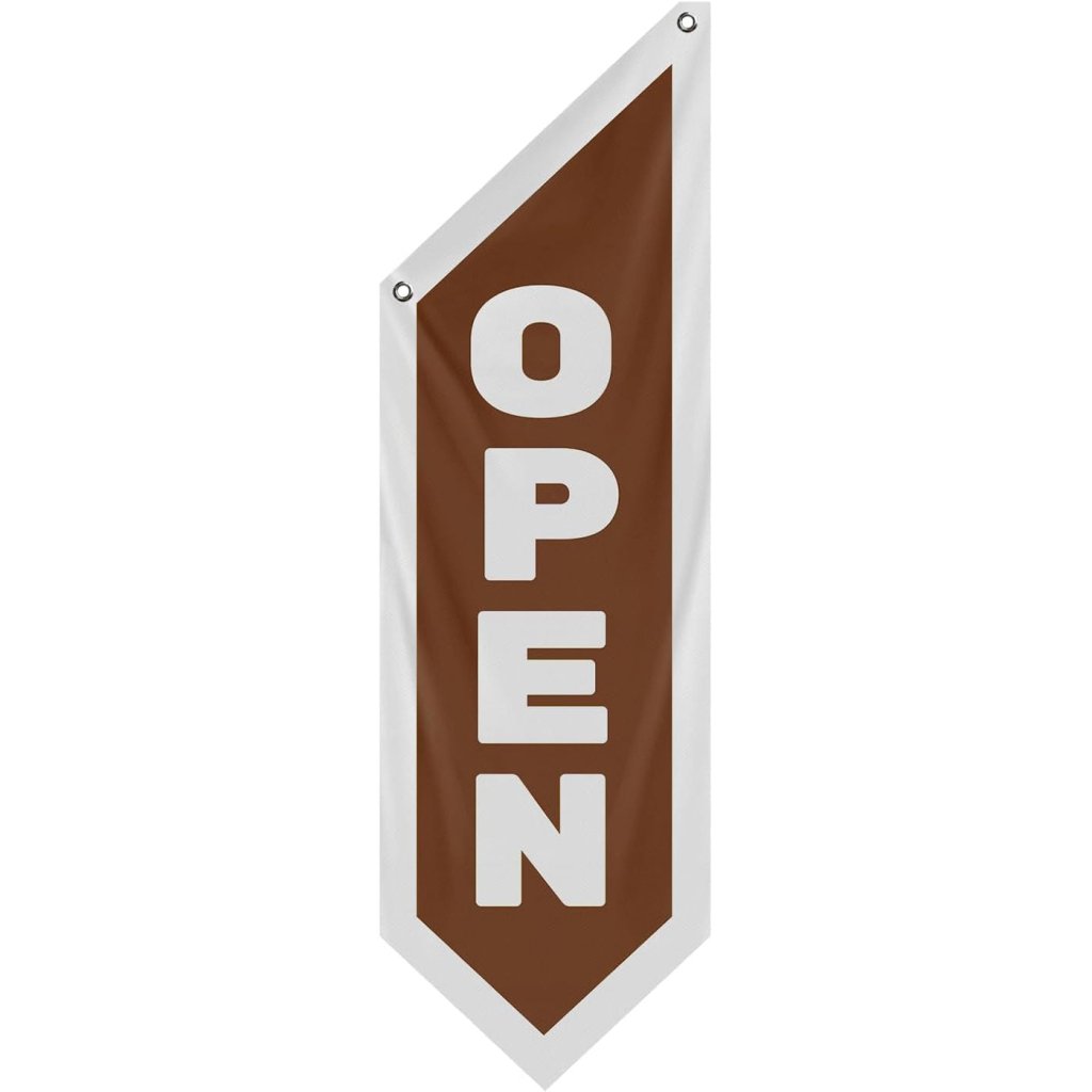 Vintage Brown Open Flag Double - Sided, Three - Layer(No Pole Included)