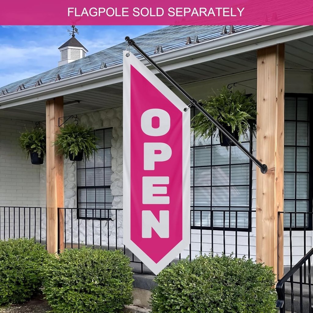 Vintage Pink Open Flag Double - Sided, Three - Layer (No Pole Included)