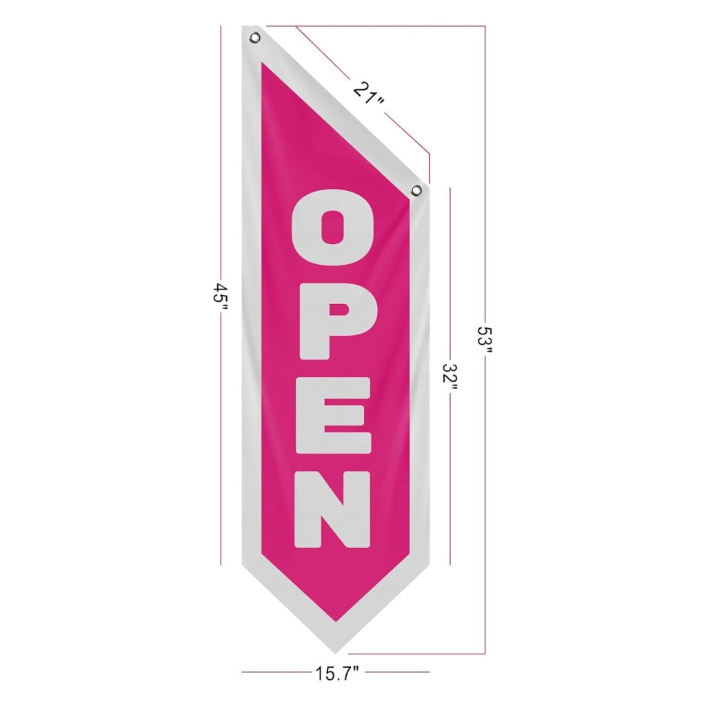 Vintage Pink Open Flag Double - Sided, Three - Layer (No Pole Included)