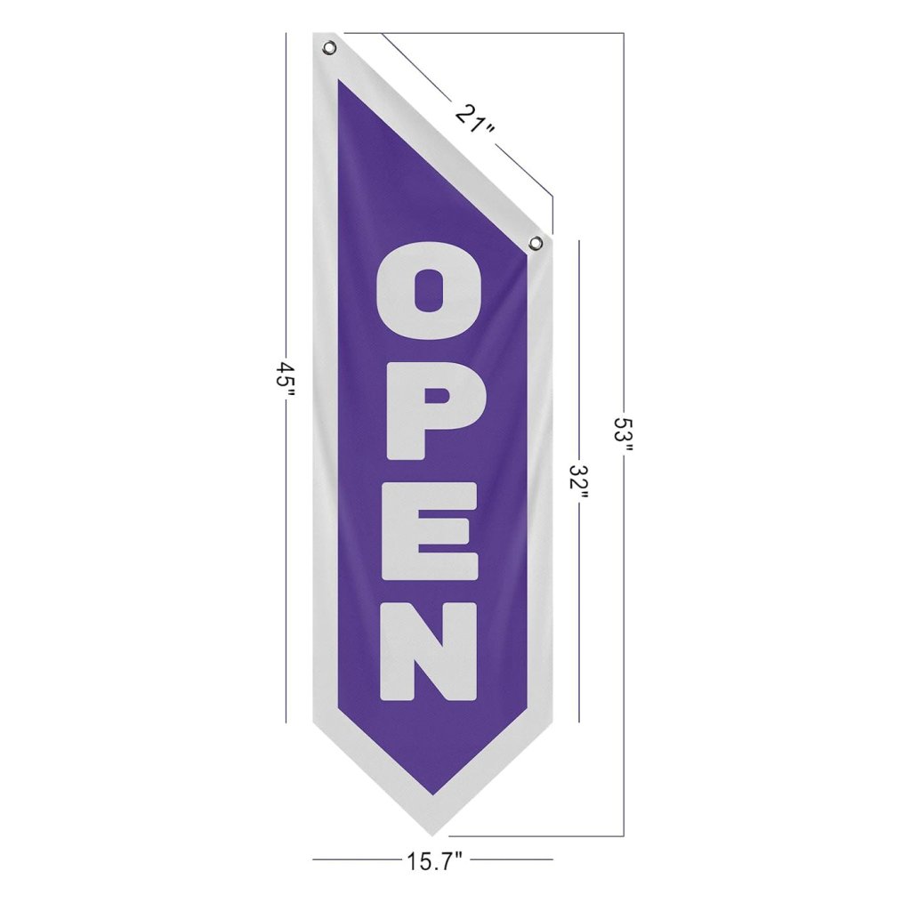 Vintage Purple Style Open Flag, Double - Sided Three - ply(No Pole Included)