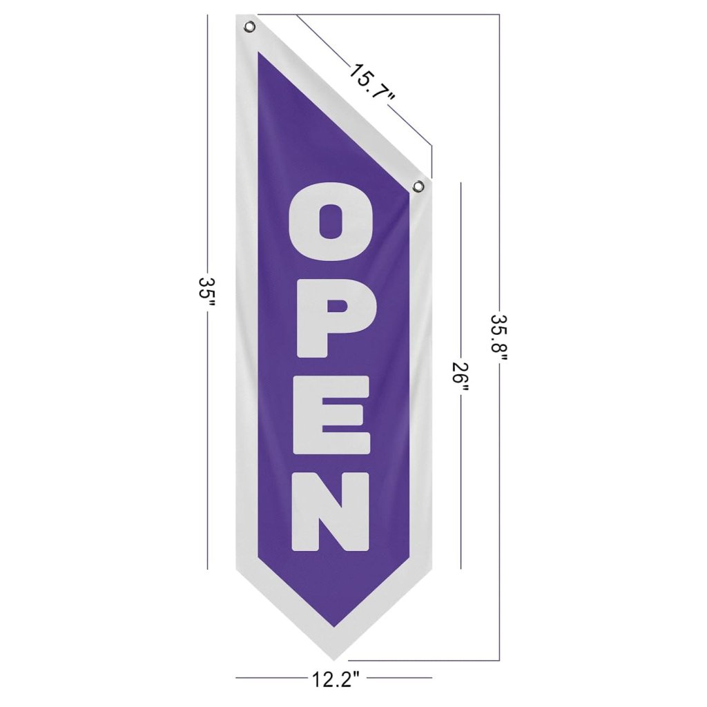 Vintage Purple Style Open Flag, Double - Sided Three - ply(No Pole Included)