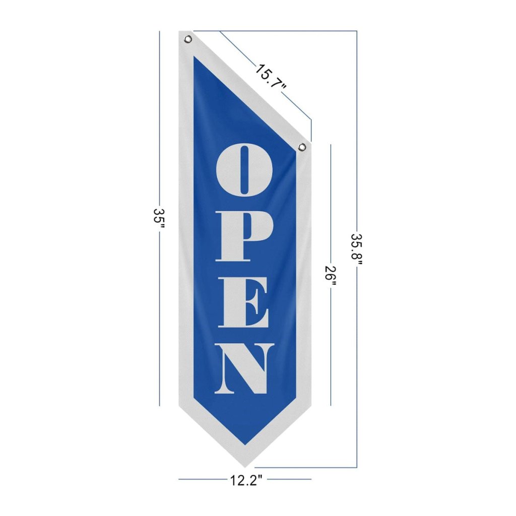 Vintage Style Blue Open Flag, Double - Sided Three - ply (Flag Only)