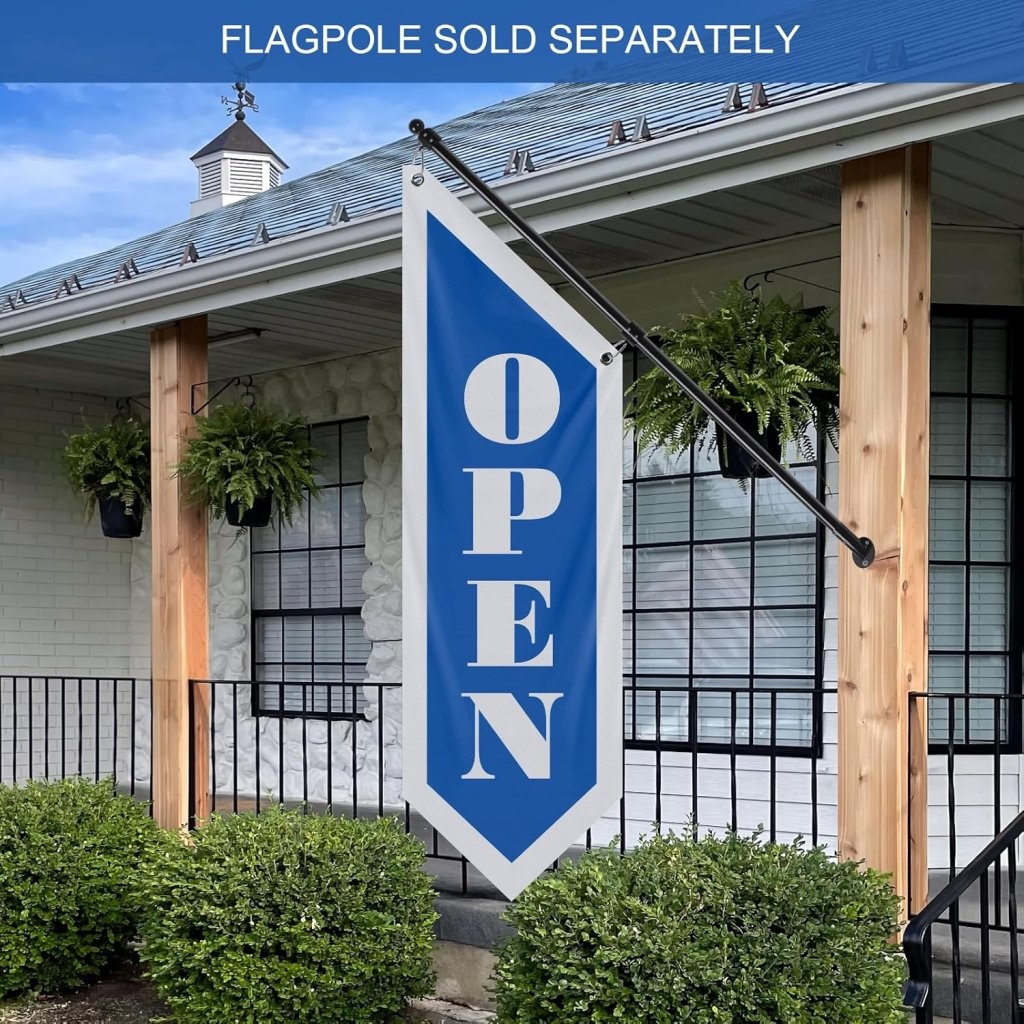 Vintage Style Blue Open Flag, Double - Sided Three - ply (Flag Only)