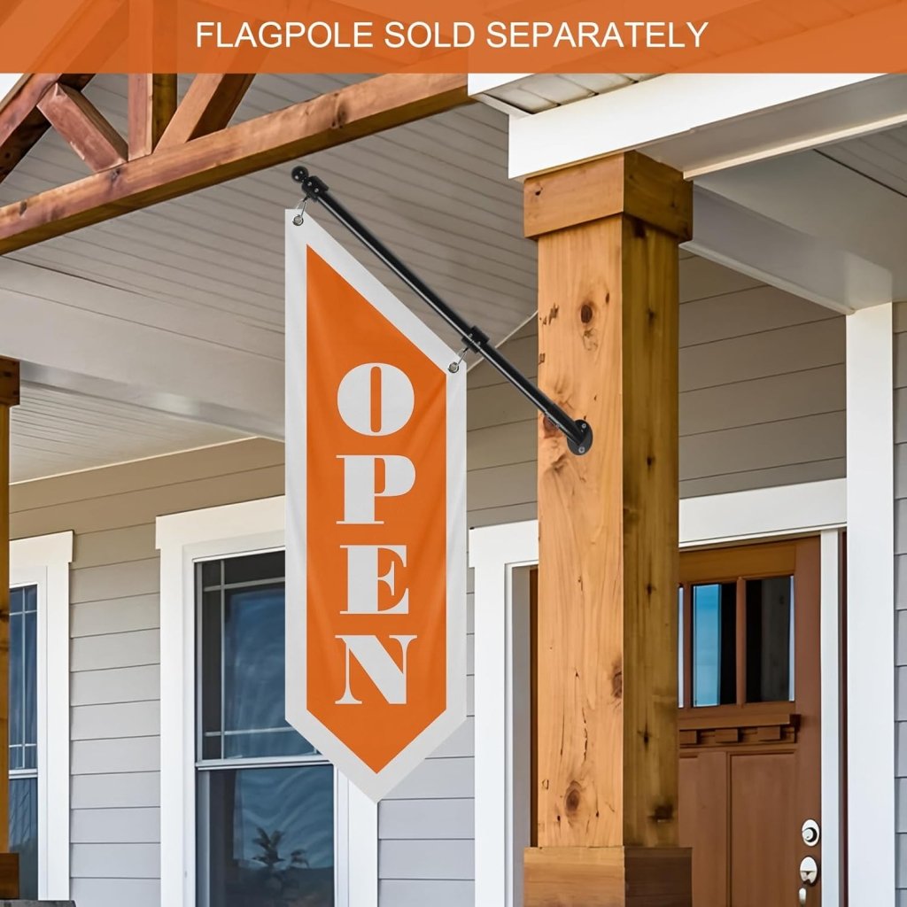 Vintage Style Orange Open Flag, Double - Sided Three - ply (No Pole)