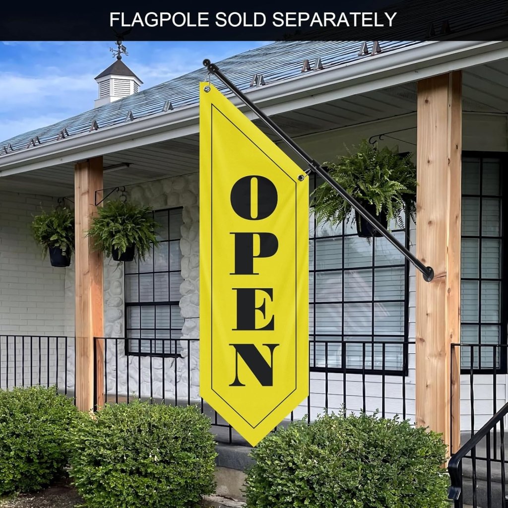 Vintage Style Yellow Open Flag, Double - Sided Three - ply (Flag Only)