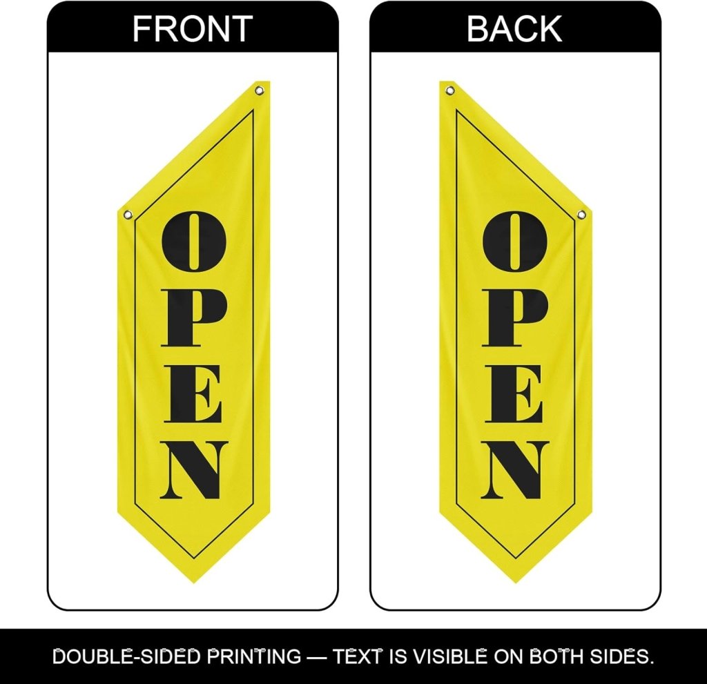 Vintage Style Yellow Open Flag, Double - Sided Three - ply (Flag Only)