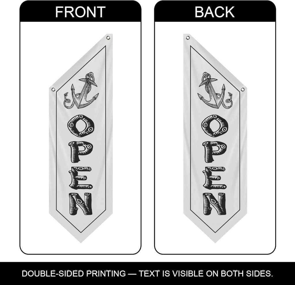 Vintage White Open Flag, Double - Sided Three - ply (Flag Only)