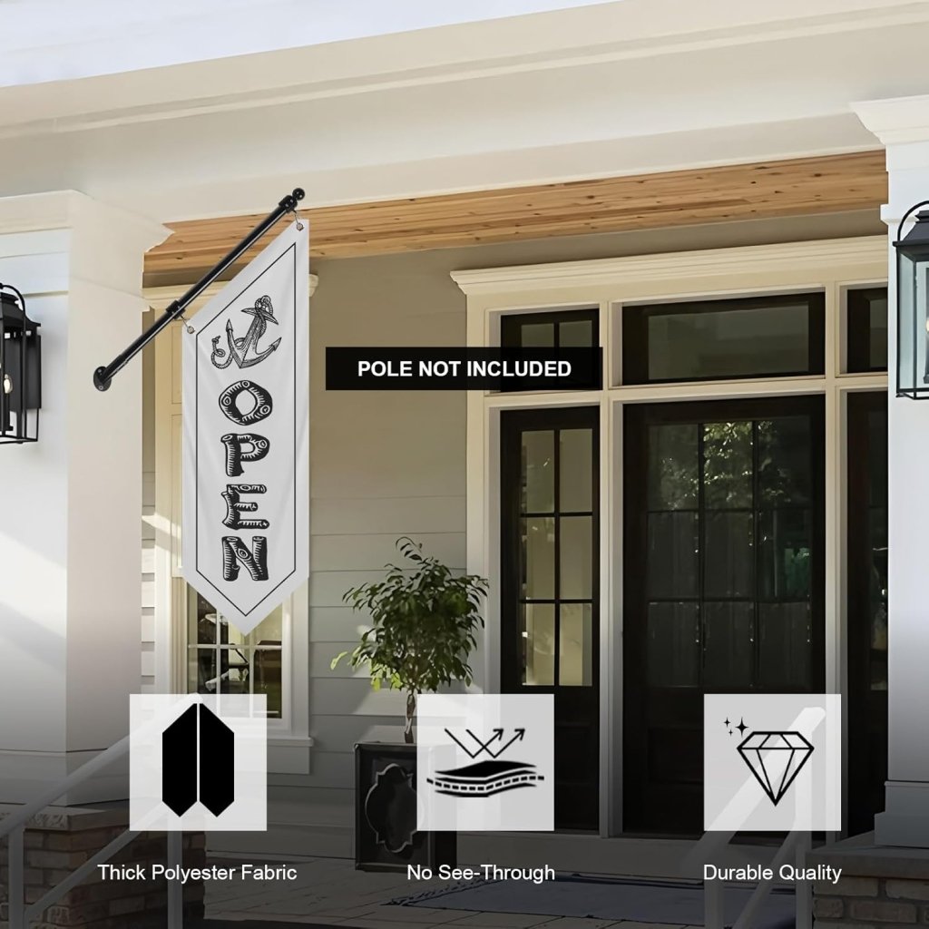 Vintage White Open Flag, Double - Sided Three - ply (Flag Only)