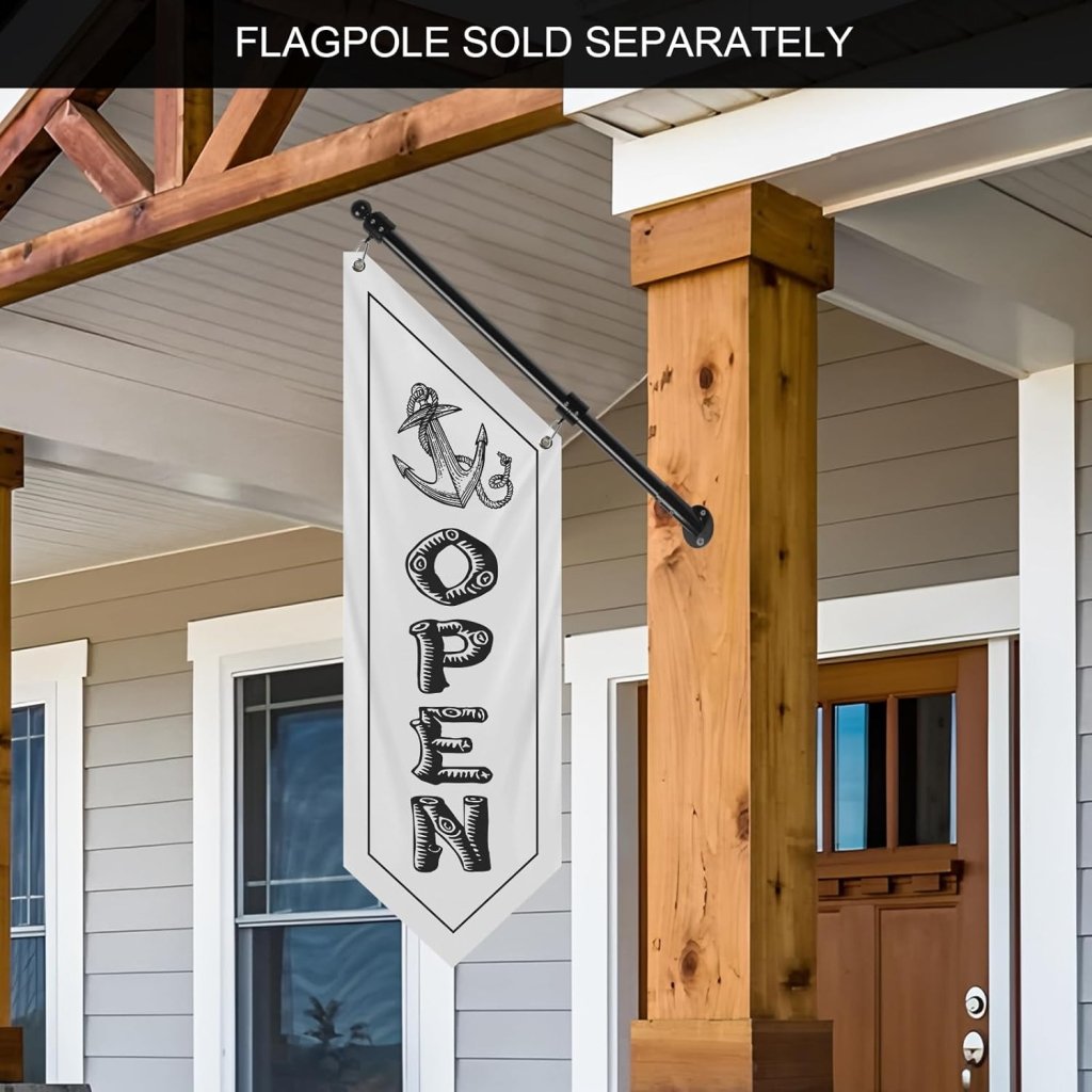 Vintage White Open Flag, Double - Sided Three - ply (Flag Only)