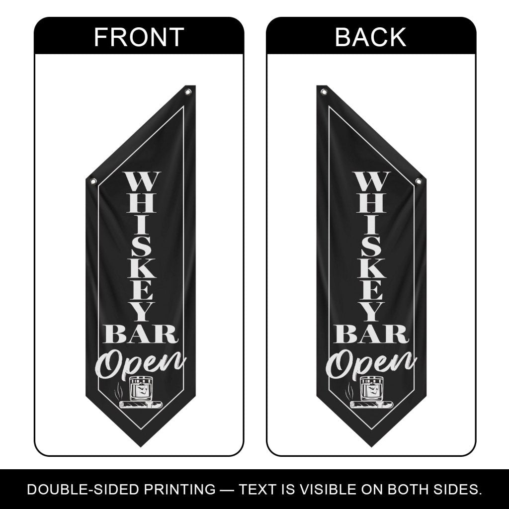 Whiskey Bar Open Wall Banner, (Flag Only)