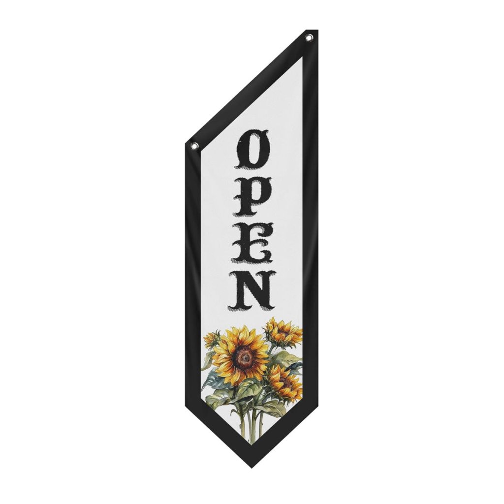 White Flower Open Flag, Double - Sided Three - ply (Flag Only)