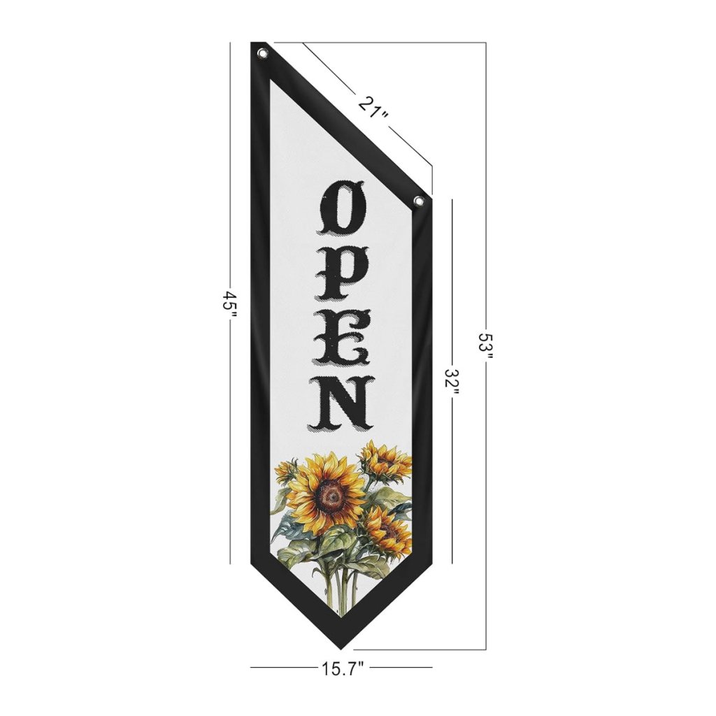 White Flower Open Flag, Double - Sided Three - ply (Flag Only)
