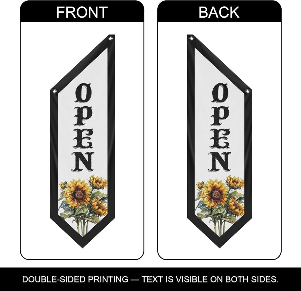 White Flower Open Flag, Double - Sided Three - ply (Flag Only)