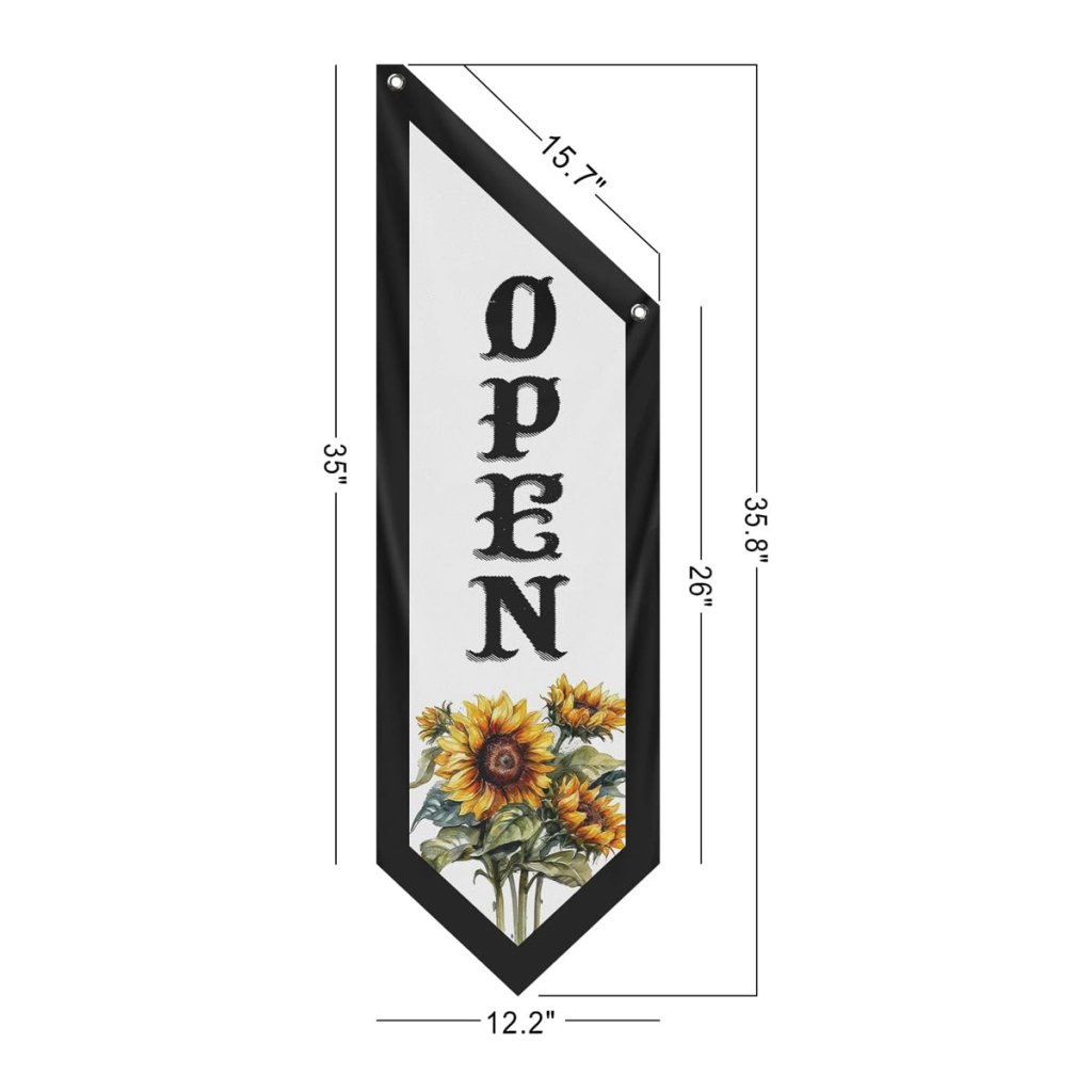 White Flower Open Flag, Double - Sided Three - ply (Flag Only)