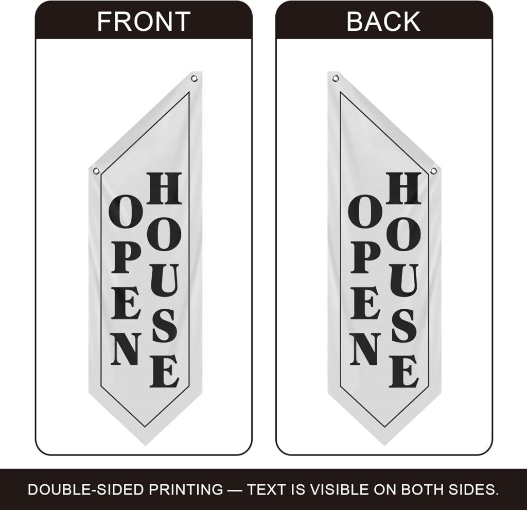 White Open House Wall Flag, Double - Sided Three - ply (Flag Only)
