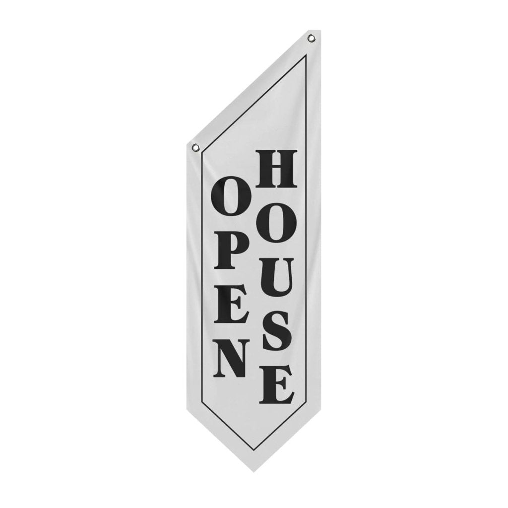 White Open House Wall Flag, Double - Sided Three - ply (Flag Only)