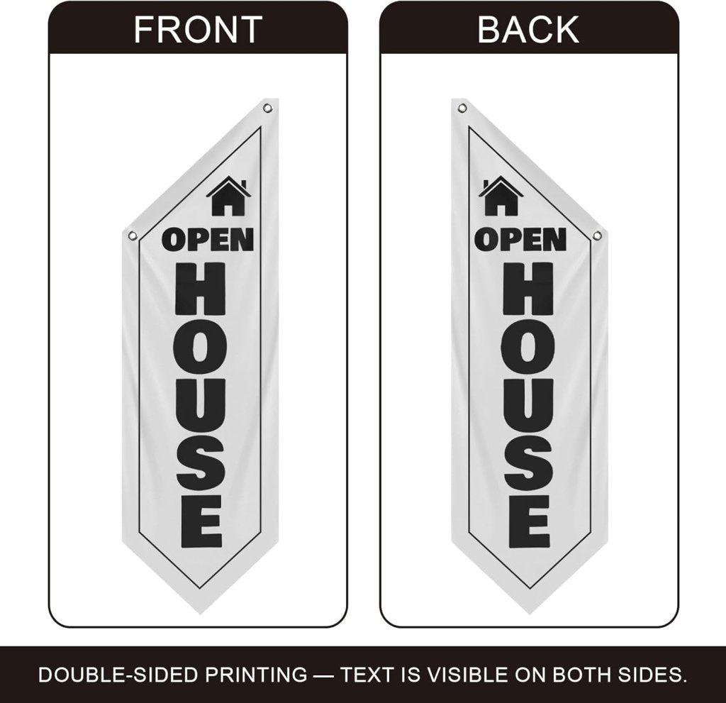 White Open House Wall Flag, Double - Sided Three - ply (No Pole Included)