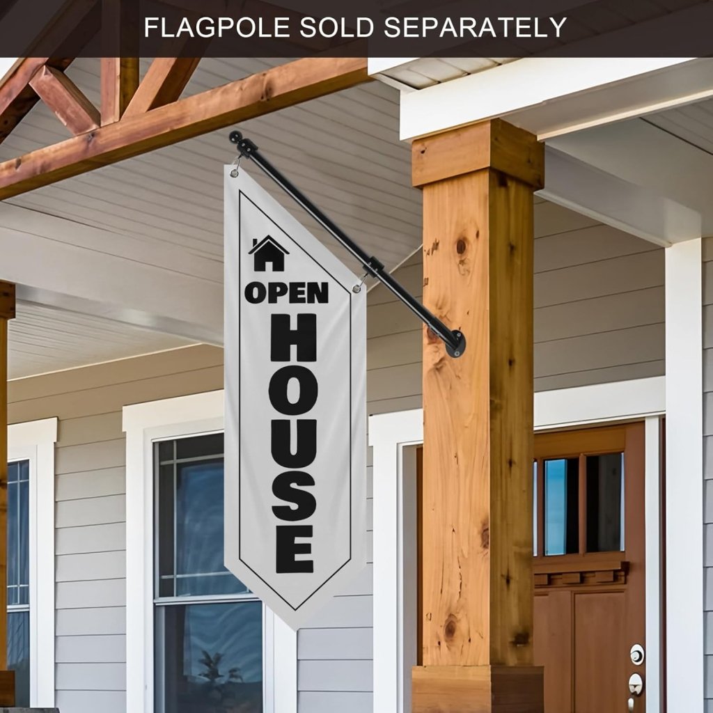 White Open House Wall Flag, Double - Sided Three - ply (No Pole Included)