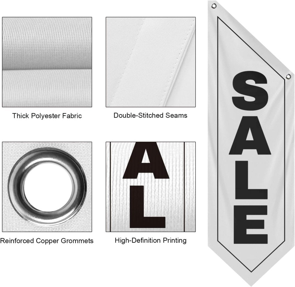 White Sale Wall - Mounted Flag, Double - Sided Three - ply (Flag Only)