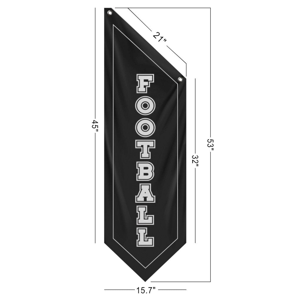 World Cup Football Banner for Game Room, Bar, Black (Flag only)