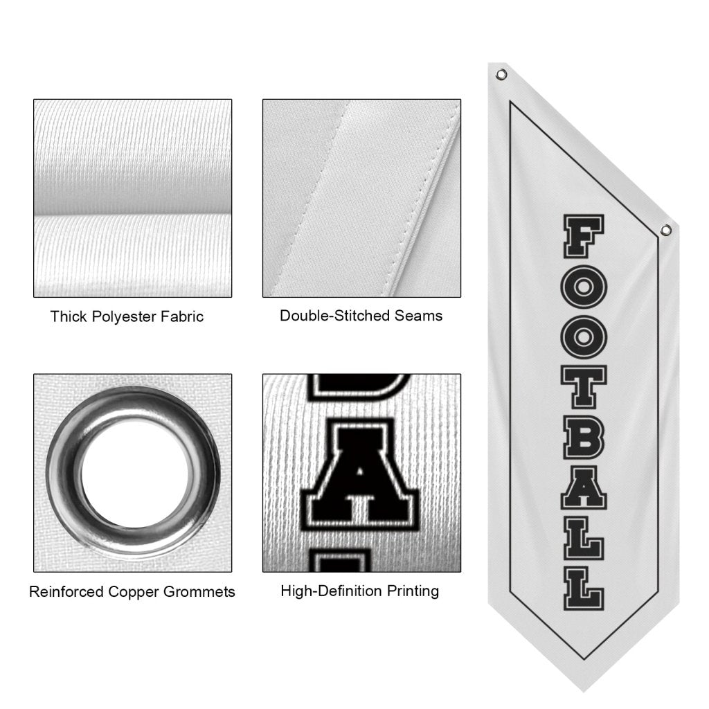 World Cup Football Banner for Game Room, Bar, white (Flag only)