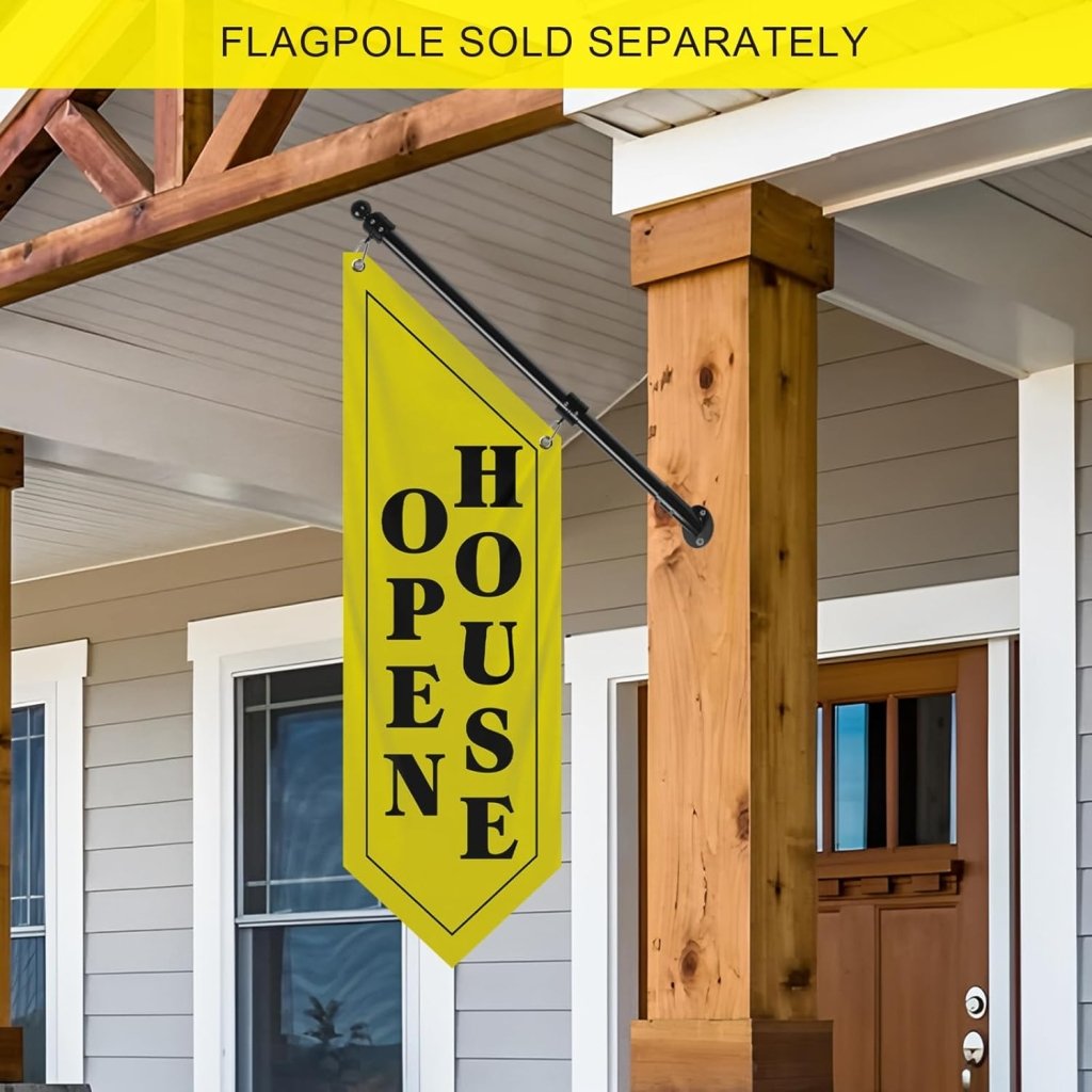 Yellow Open House Wall Flag, Double - Sided Three - ply (Flag Only)