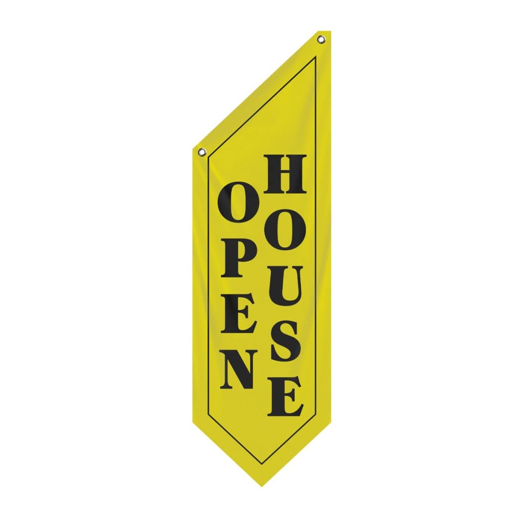 Yellow Open House Wall Flag, Double - Sided Three - ply (Flag Only)