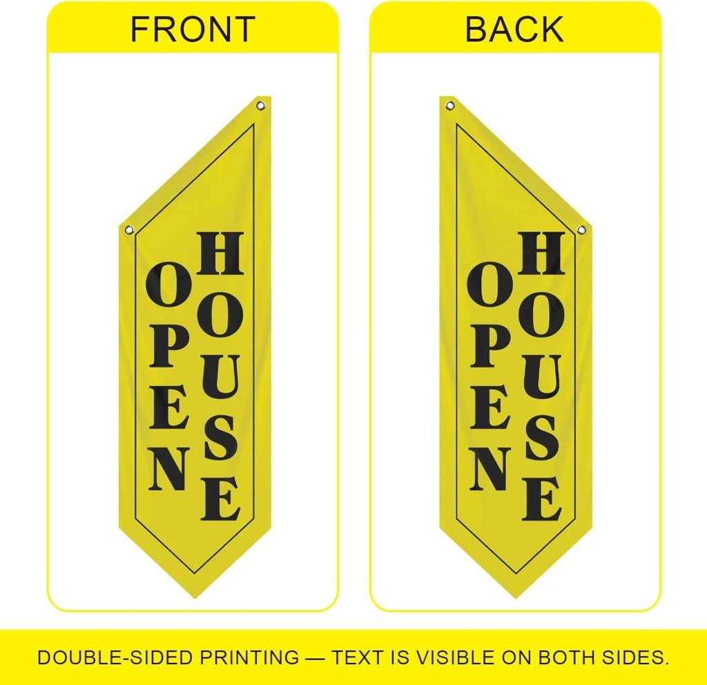 Yellow Open House Wall Flag, Double - Sided Three - ply (Flag Only)