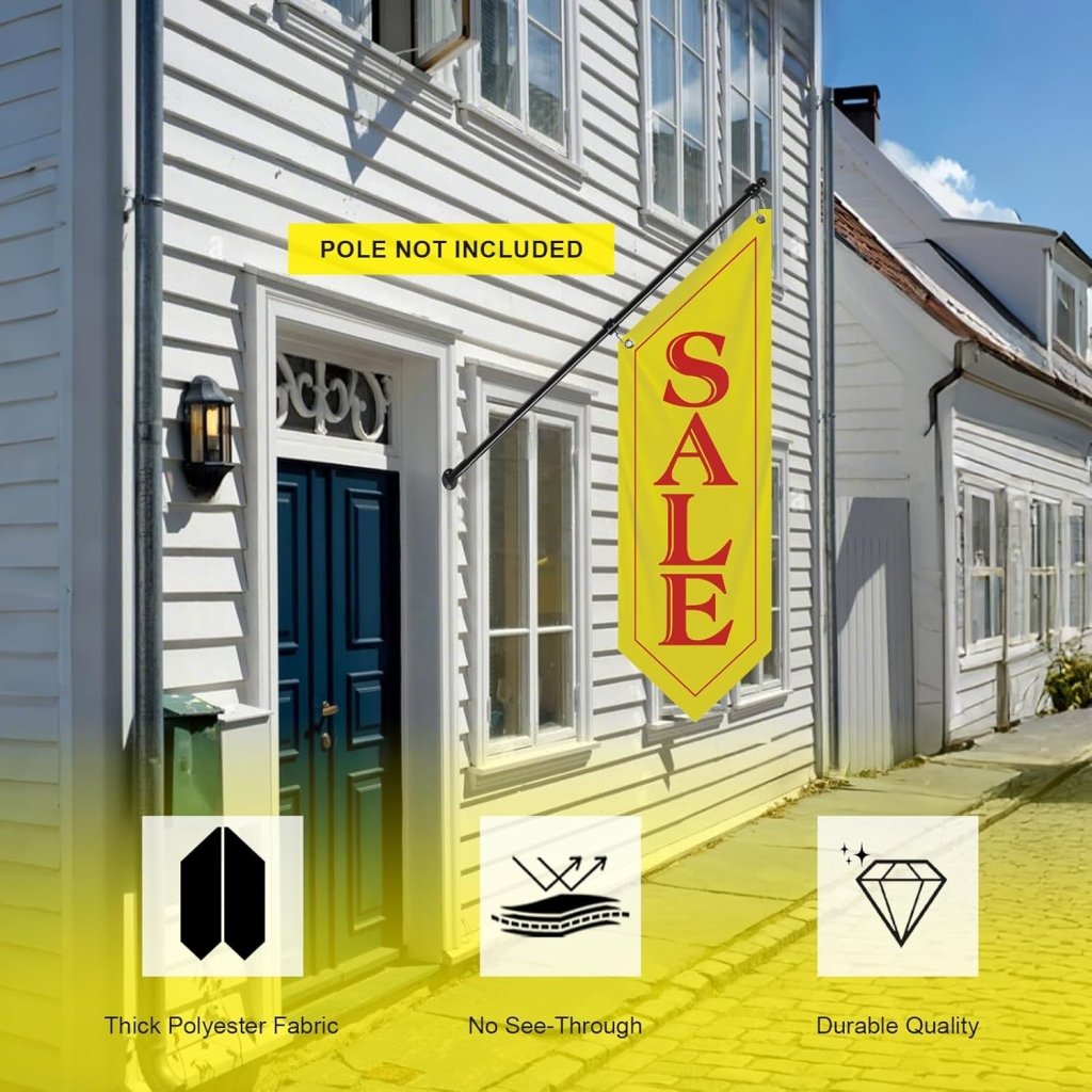 Yellow Sale Wall - Mounted Flag, Double - Sided Three - ply (Flag Only)