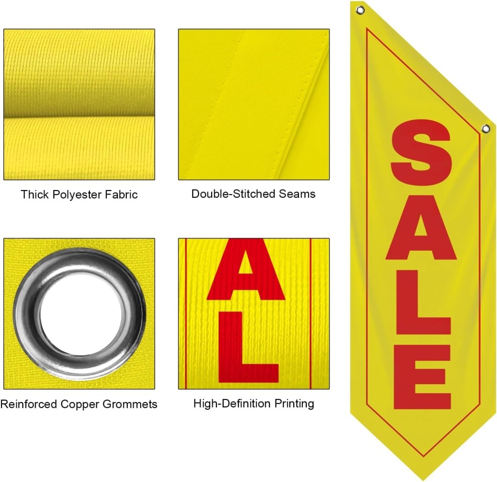 Yellow Sale Wall - Mounted Flag, Double - Sided Three - ply (Flag Only)