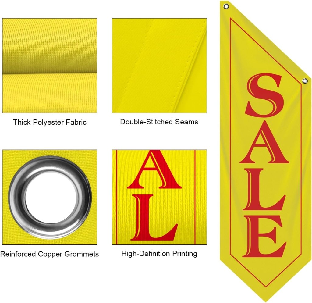 Yellow Sale Wall - Mounted Flag, Double - Sided Three - ply (Flag Only)